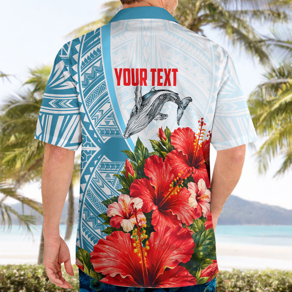 Personalized American Samoa Masefau Hawaiian Shirt Hibiscus Tropical Floral Whale Polynesian Tribal Pattern