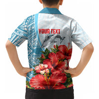 Personalized American Samoa Masefau Hawaiian Shirt Hibiscus Tropical Floral Whale Polynesian Tribal Pattern