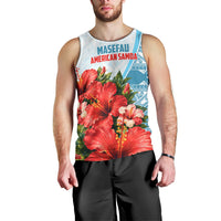 Personalized American Samoa Masefau Men Tank Top Hibiscus Tropical Floral Whale Polynesian Tribal Pattern