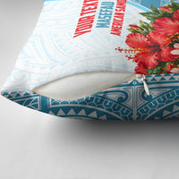 Personalized American Samoa Masefau Pillow Cover Hibiscus Tropical Floral Whale Polynesian Tribal Pattern