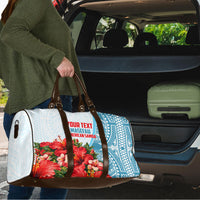 Personalized American Samoa Masefau Travel Bag Hibiscus Tropical Floral Whale Polynesian Tribal Pattern