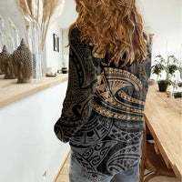 Polynesian Women Casual Shirt Hammerhead Shark Tribal Pattern TS04 - Polynesian Pride