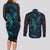 Polynesian Whale Couples Matching Long Sleeve Bodycon Dress and Long Sleeve Button Shirts TS04 - Polynesian Pride