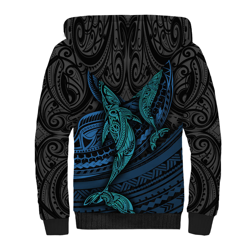 Polynesian Whale Sherpa Hoodie TS04 - Polynesian Pride