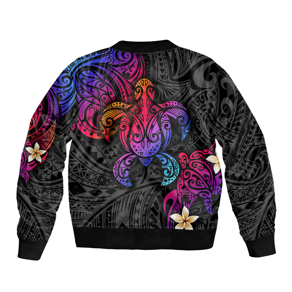 Turtle and Plumeria - Polynesian Bomber Jacket TS04 - Polynesian Pride