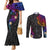 Turtle and Plumeria - Polynesian Couples Matching Mermaid Dress and Long Sleeve Button Shirts TS04 Gradient - Polynesian Pride