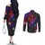Turtle and Plumeria - Polynesian Couples Matching Off The Shoulder Long Sleeve Dress and Long Sleeve Button Shirts TS04 - Polynesian Pride