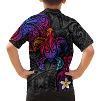 Turtle and Plumeria - Polynesian Family Matching Long Sleeve Bodycon Dress and Hawaiian Shirt TS04 - Polynesian Pride