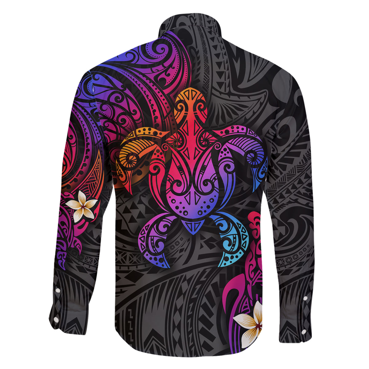 Turtle and Plumeria - Polynesian Family Matching Short Sleeve Bodycon Dress and Hawaiian Shirt TS04 - Polynesian Pride