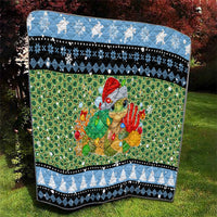 Micronesia Christmas Quilt with Santa Turtle Coral Reef and Holiday Ocean Pattern - Polynesian Pride