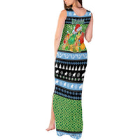 Micronesia Christmas Tank Maxi Dress with Santa Turtle Coral Reef and Holiday Ocean Pattern - Polynesian Pride