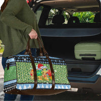 Micronesia Christmas Travel Bag with Santa Turtle Coral Reef and Holiday Ocean Pattern - Polynesian Pride