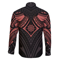 Feminine Polynesian Family Matching Long Sleeve Bodycon Dress and Hawaiian Shirt Mandala Tattoo Style TS04 - Polynesian Pride