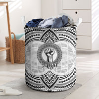 Aiga Samoa Raised Fist Laundry Basket Polynesian Tribal Tattoo Art Family Pride
