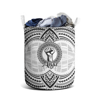 Aiga Samoa Raised Fist Laundry Basket Polynesian Tribal Tattoo Art Family Pride