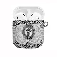 Aiga Samoa Raised Fist AirPods Case Polynesian Tribal Tattoo Art Family Pride