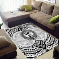 Aiga Samoa Raised Fist Area Rug Polynesian Tribal Tattoo Art Family Pride
