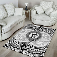 Aiga Samoa Raised Fist Area Rug Polynesian Tribal Tattoo Art Family Pride