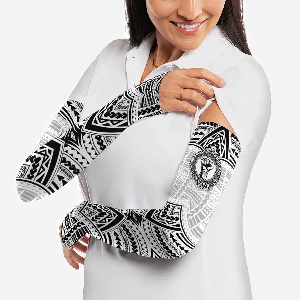 Aiga Samoa Raised Fist Arm Sleeves Polynesian Tribal Tattoo Art Family Pride