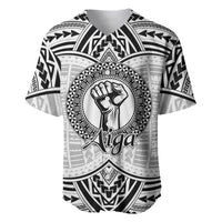 Aiga Samoa Raised Fist Baseball Jersey Polynesian Tribal Tattoo Art Family Pride