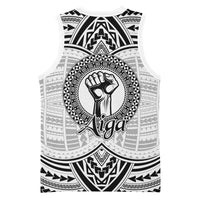 Aiga Samoa Raised Fist Basketball Jersey Polynesian Tribal Tattoo Art Family Pride