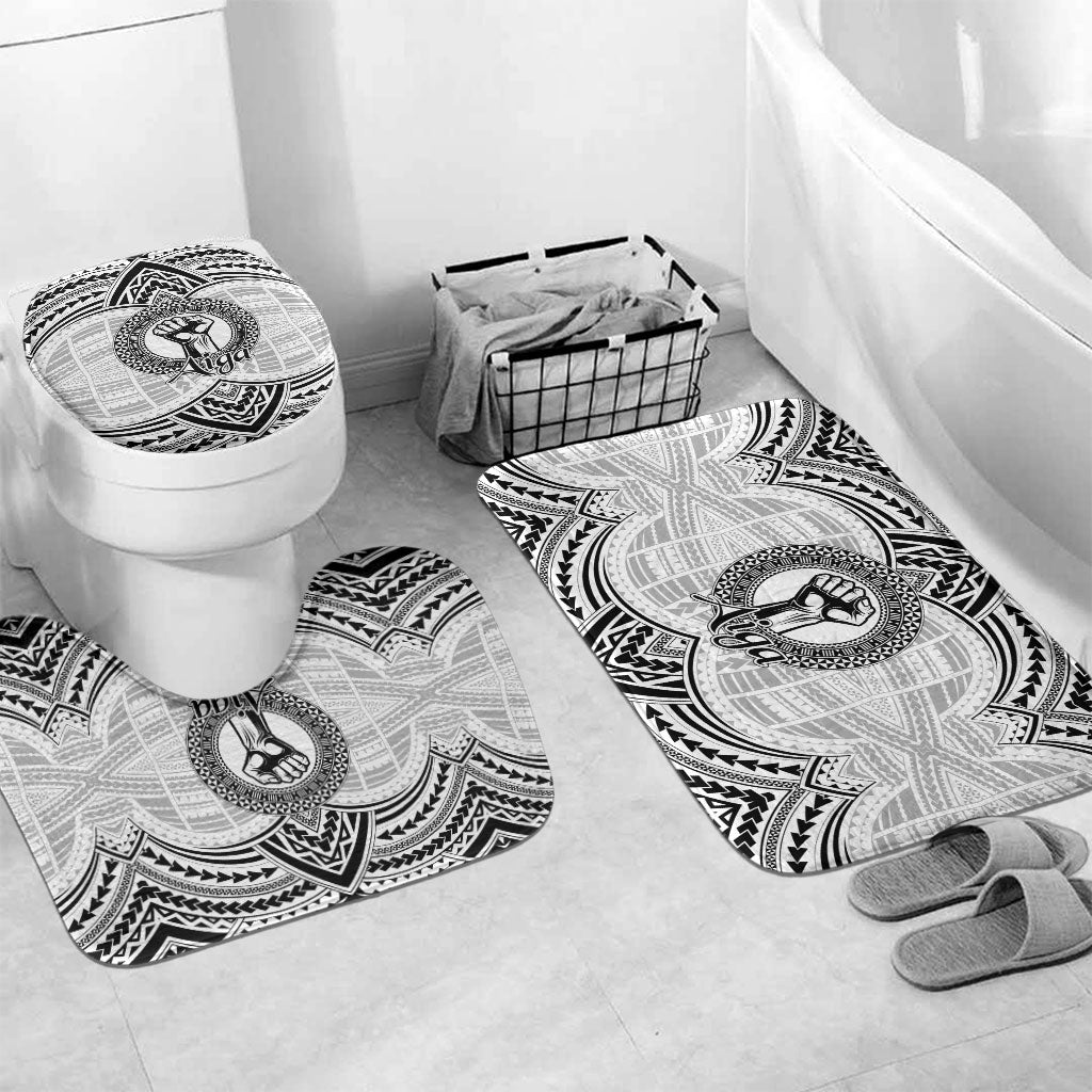 Aiga Samoa Raised Fist Bathroom Set Polynesian Tribal Tattoo Art Family Pride