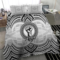 Aiga Samoa Raised Fist Bedding Set Polynesian Tribal Tattoo Art Family Pride