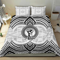 Aiga Samoa Raised Fist Bedding Set Polynesian Tribal Tattoo Art Family Pride