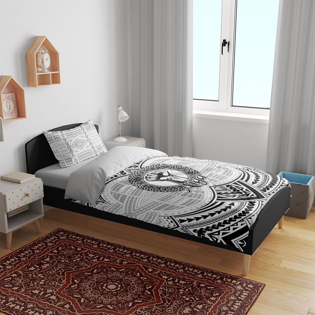 Aiga Samoa Raised Fist Bedding Set Polynesian Tribal Tattoo Art Family Pride