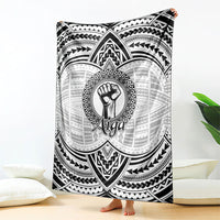 Aiga Samoa Raised Fist Blanket Polynesian Tribal Tattoo Art Family Pride