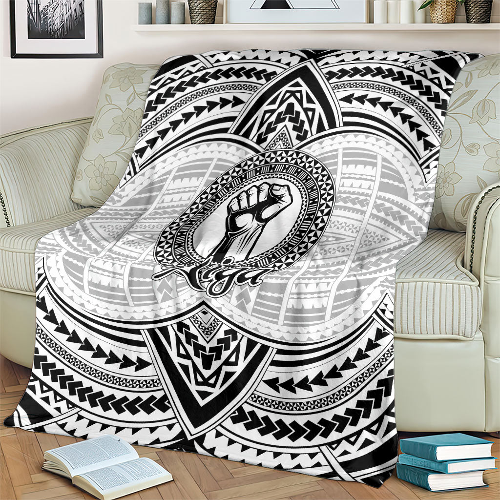 Aiga Samoa Raised Fist Blanket Polynesian Tribal Tattoo Art Family Pride