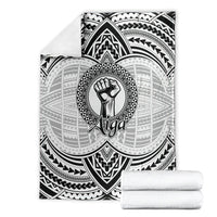 Aiga Samoa Raised Fist Blanket Polynesian Tribal Tattoo Art Family Pride