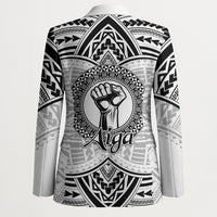 Aiga Samoa Raised Fist Blazer Polynesian Tribal Tattoo Art Family Pride