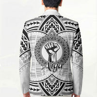 Aiga Samoa Raised Fist Blazer Polynesian Tribal Tattoo Art Family Pride