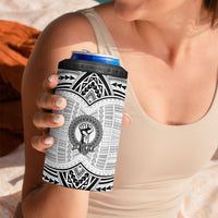 Aiga Samoa Raised Fist 4 in 1 Can Cooler Tumbler Polynesian Tribal Tattoo Art Family Pride