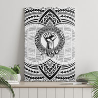 Aiga Samoa Raised Fist Canvas Wall Art Polynesian Tribal Tattoo Art Family Pride