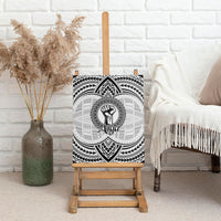 Aiga Samoa Raised Fist Canvas Wall Art Polynesian Tribal Tattoo Art Family Pride