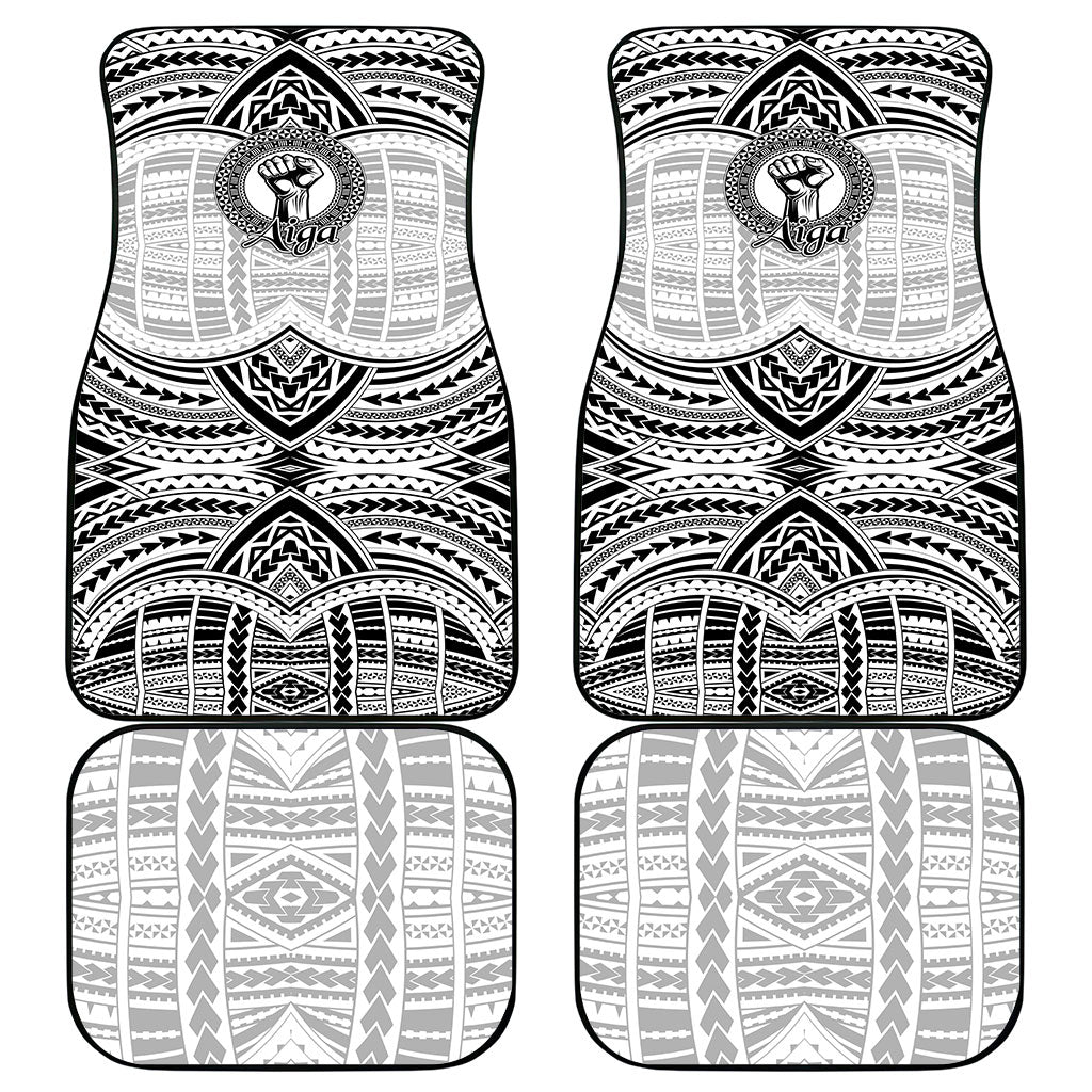 Aiga Samoa Raised Fist Car Mats Polynesian Tribal Tattoo Art Family Pride
