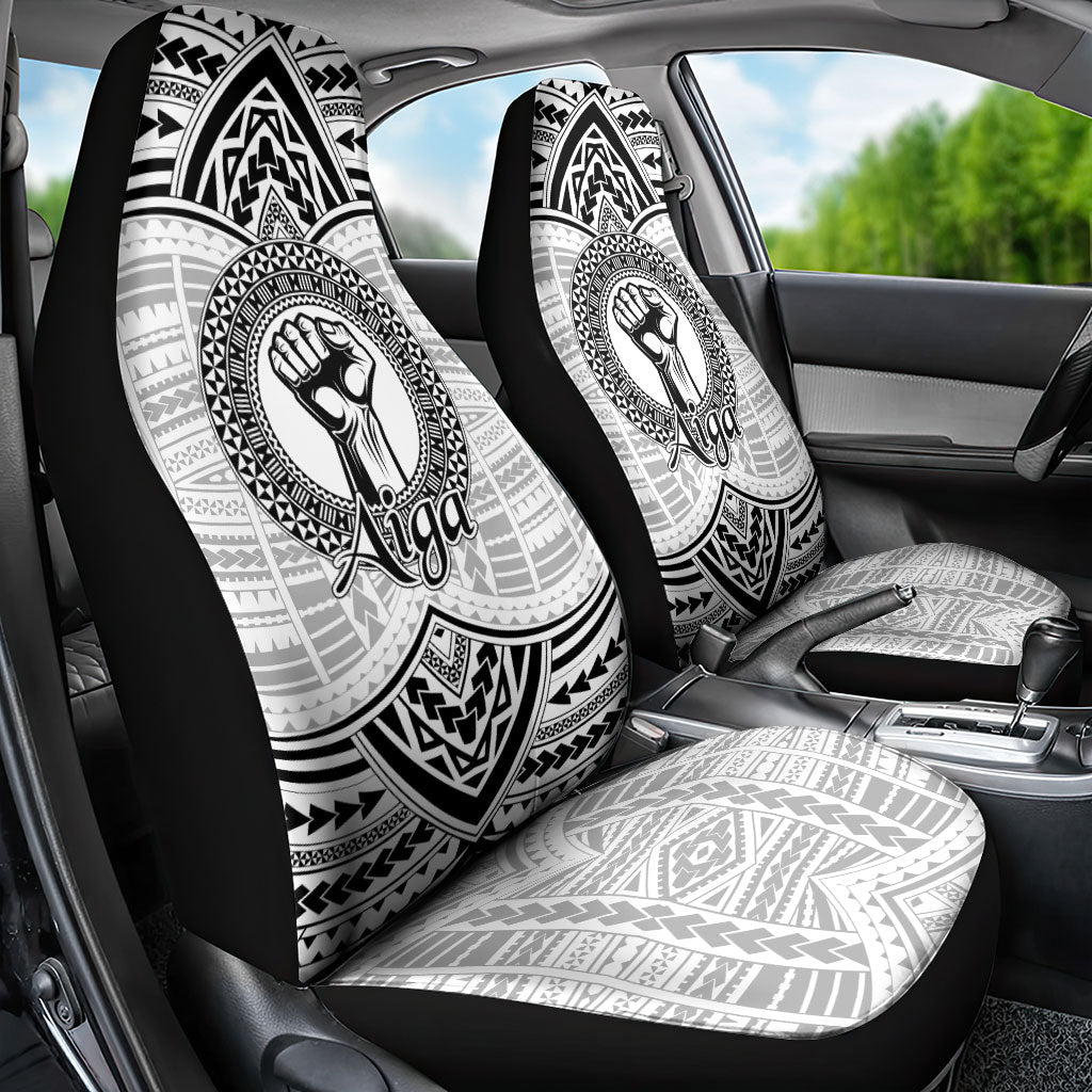 Aiga Samoa Raised Fist Car Seat Cover Polynesian Tribal Tattoo Art Family Pride