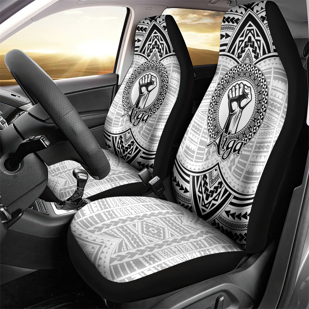 Aiga Samoa Raised Fist Car Seat Cover Polynesian Tribal Tattoo Art Family Pride