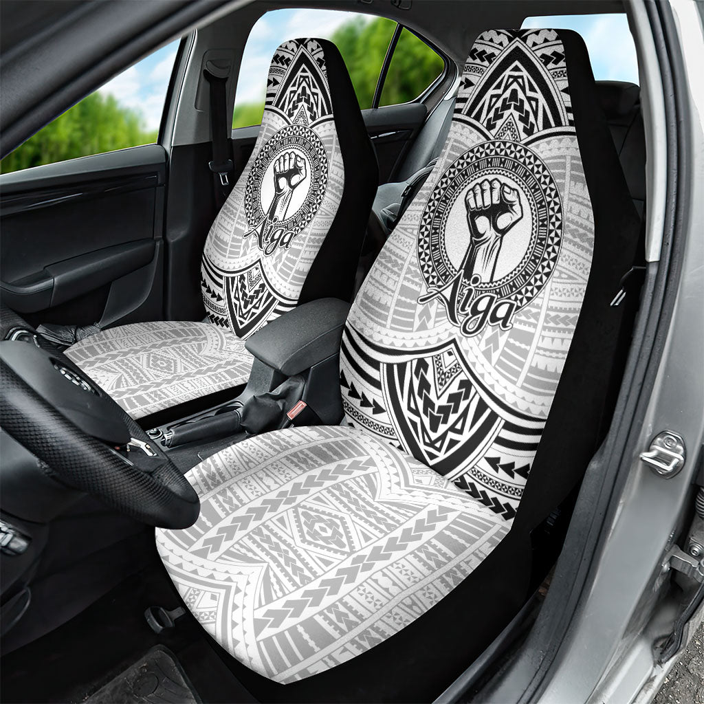 Aiga Samoa Raised Fist Car Seat Cover Polynesian Tribal Tattoo Art Family Pride