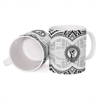 Aiga Samoa Raised Fist Ceramic Mug Polynesian Tribal Tattoo Art Family Pride