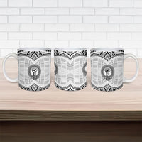 Aiga Samoa Raised Fist Ceramic Mug Polynesian Tribal Tattoo Art Family Pride