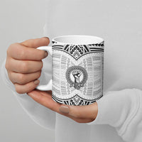 Aiga Samoa Raised Fist Ceramic Mug Polynesian Tribal Tattoo Art Family Pride