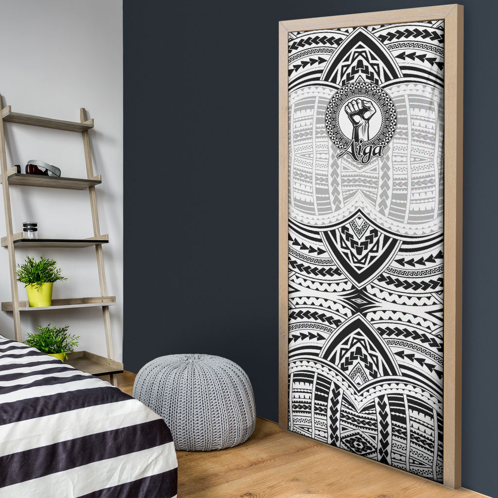 Aiga Samoa Raised Fist Door Cover Polynesian Tribal Tattoo Art Family Pride