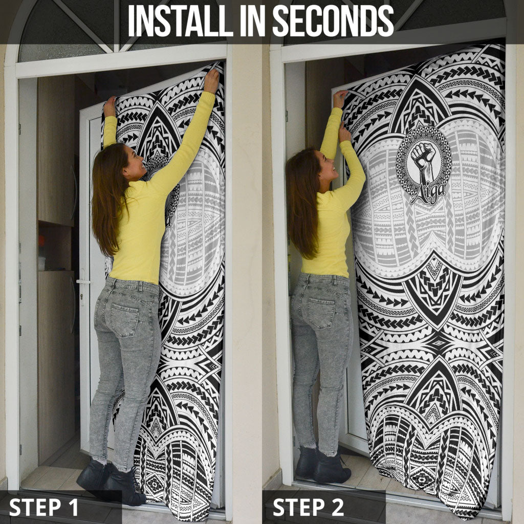 Aiga Samoa Raised Fist Door Cover Polynesian Tribal Tattoo Art Family Pride
