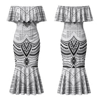 Aiga Samoa Raised Fist Family Matching Mermaid Dress and Hawaiian Shirt Polynesian Tribal Tattoo Art Family Pride