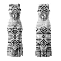 Aiga Samoa Raised Fist Family Matching Tank Maxi Dress and Hawaiian Shirt Polynesian Tribal Tattoo Art Family Pride