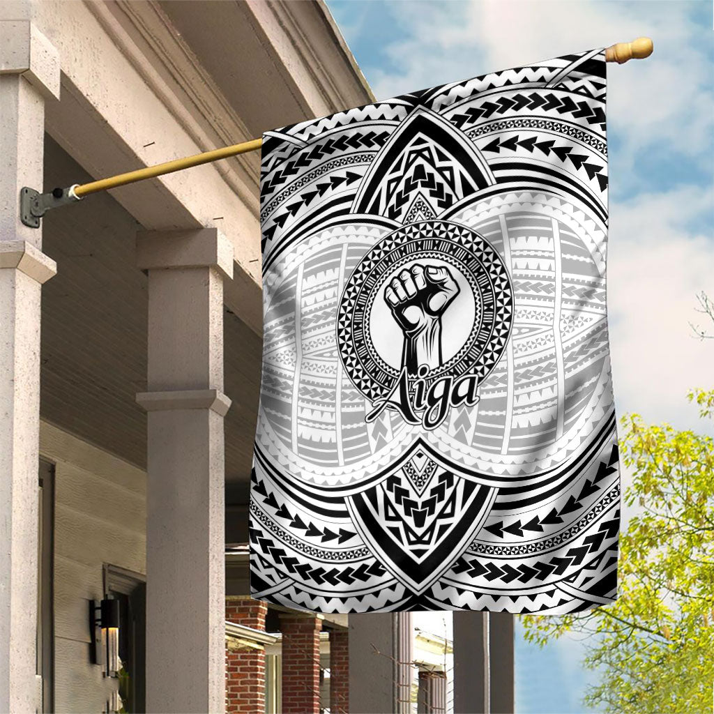 Aiga Samoa Raised Fist Garden Flag Polynesian Tribal Tattoo Art Family Pride
