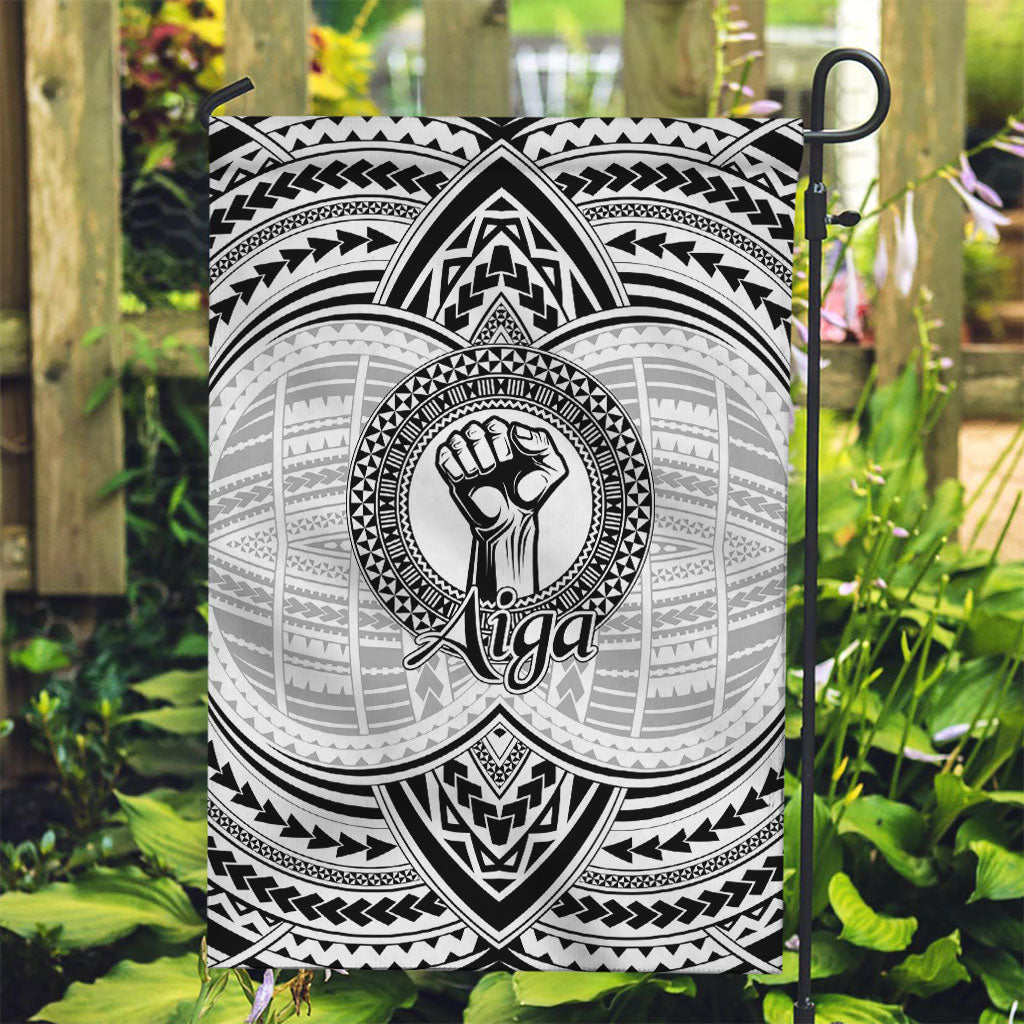 Aiga Samoa Raised Fist Garden Flag Polynesian Tribal Tattoo Art Family Pride